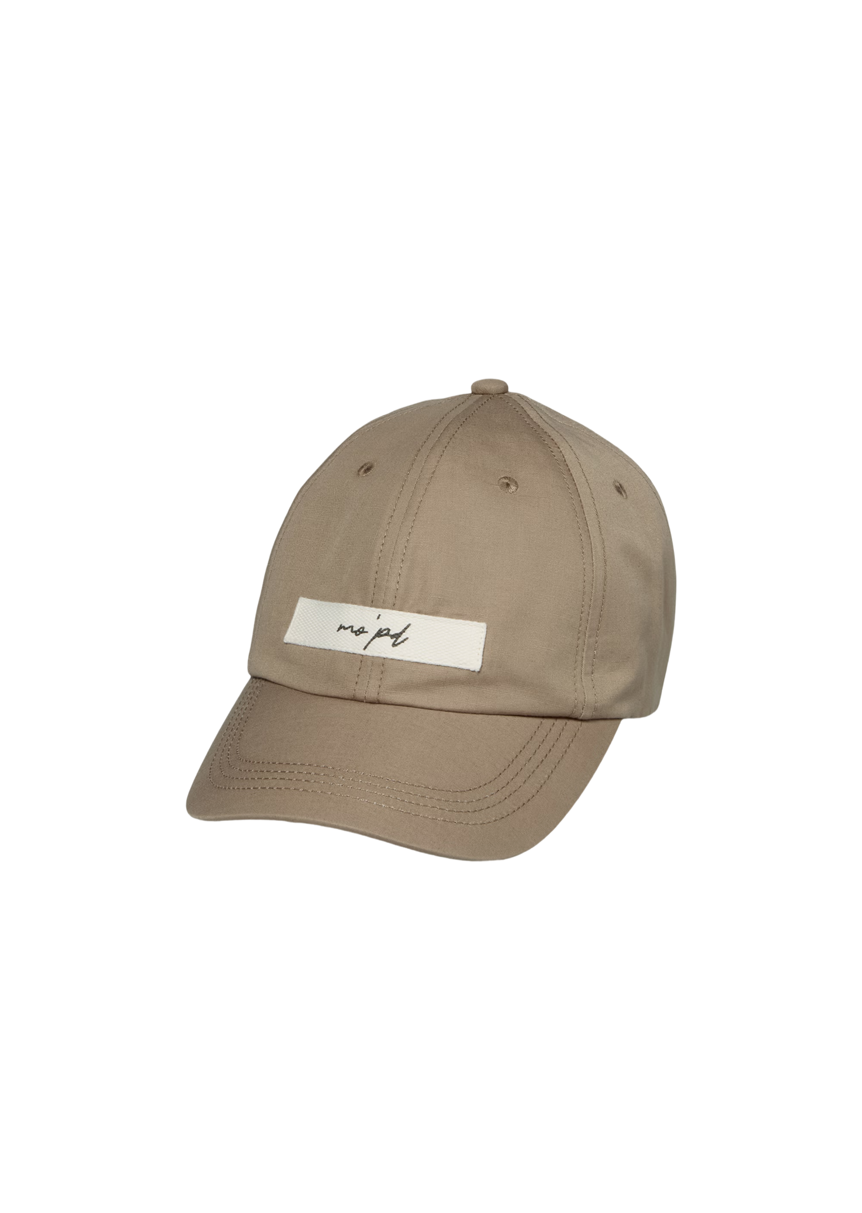 Cap Made from Organic Cotton Linen Twill Beige